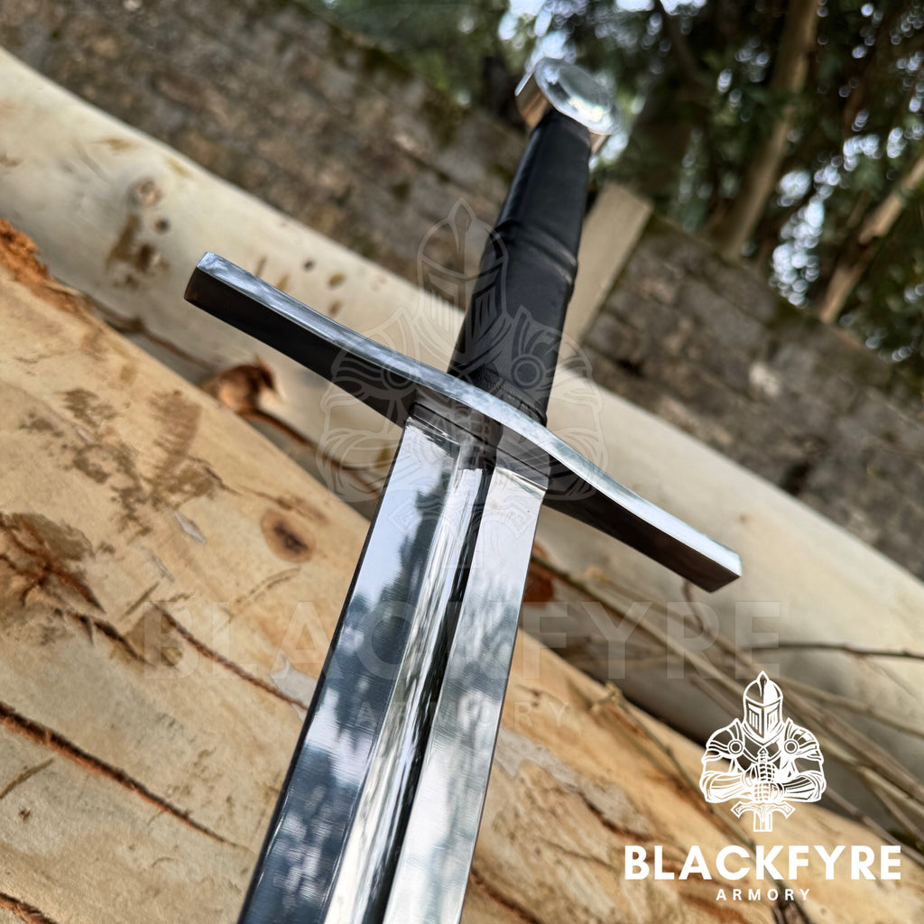 Medieval Crécy Sword – HEMA Training Longsword & Decorative Wall Display | Hand-Forged 5160 Spring Steel