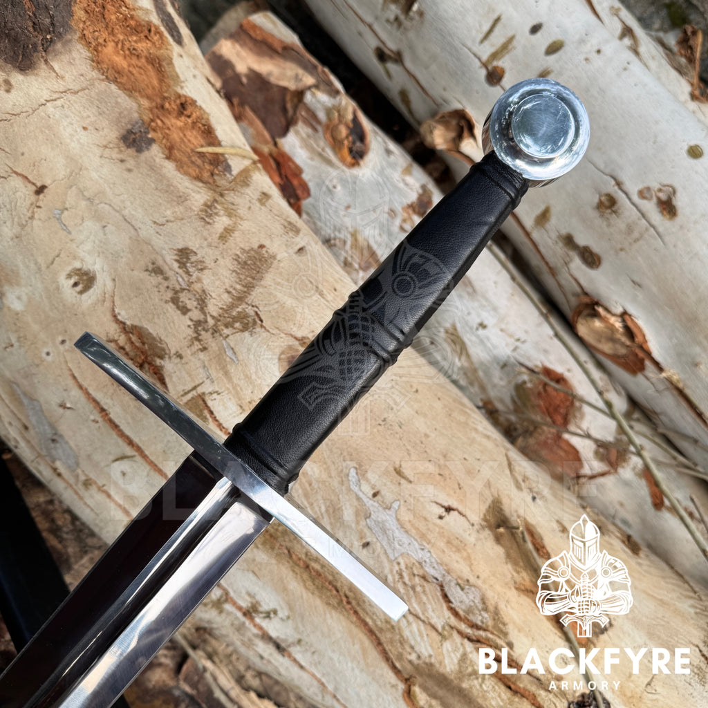 Medieval Crécy Sword – HEMA Training Longsword & Decorative Wall Display | Hand-Forged 5160 Spring Steel